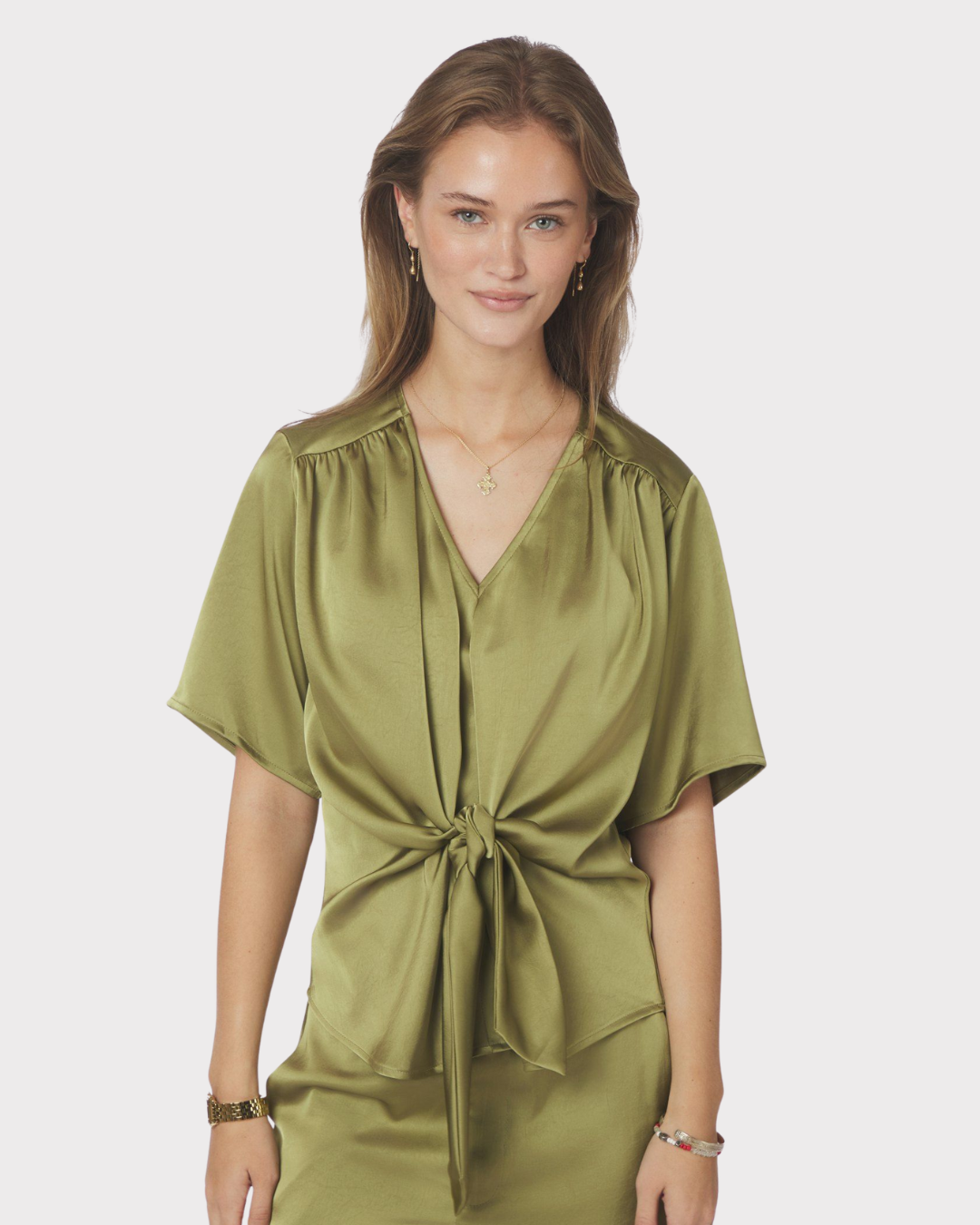 Casadia Heavy Sateen Blouse-Overdel-Neo Noir-Aandahls