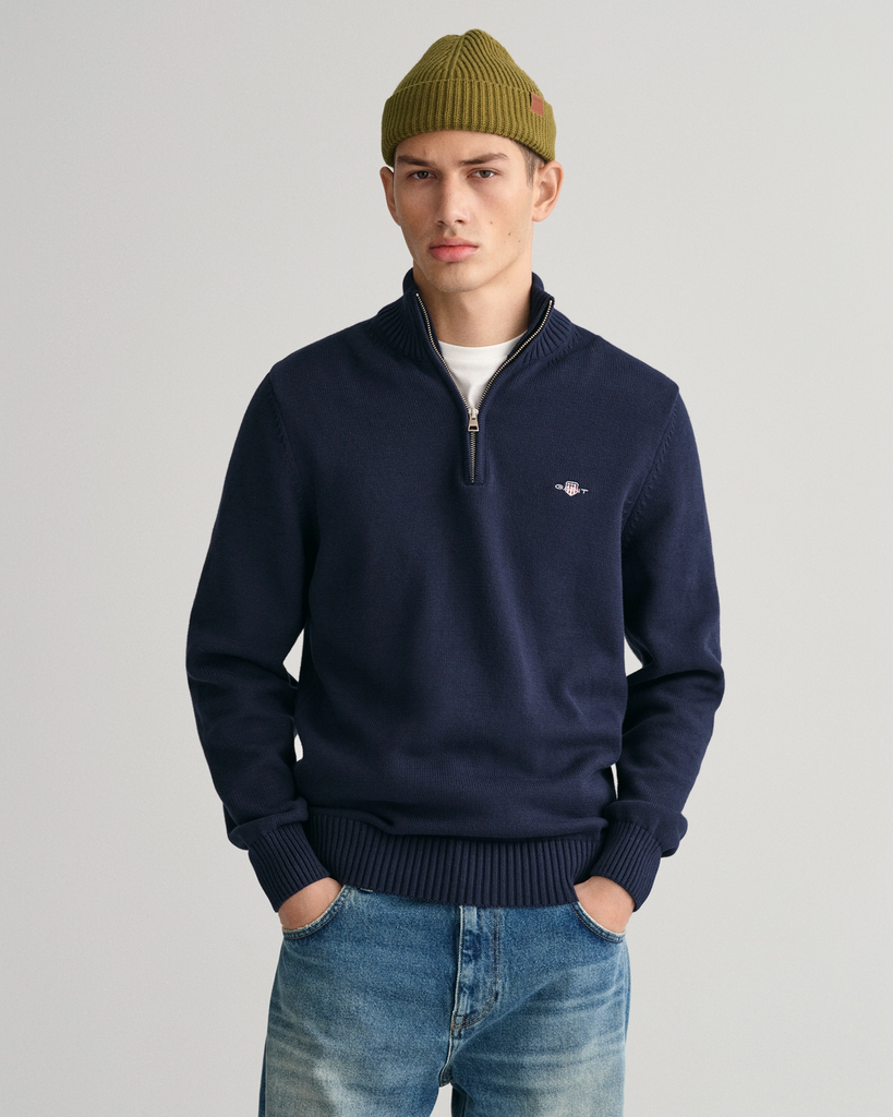 Casual Cotton Half Zip-Genser-Gant-Aandahls