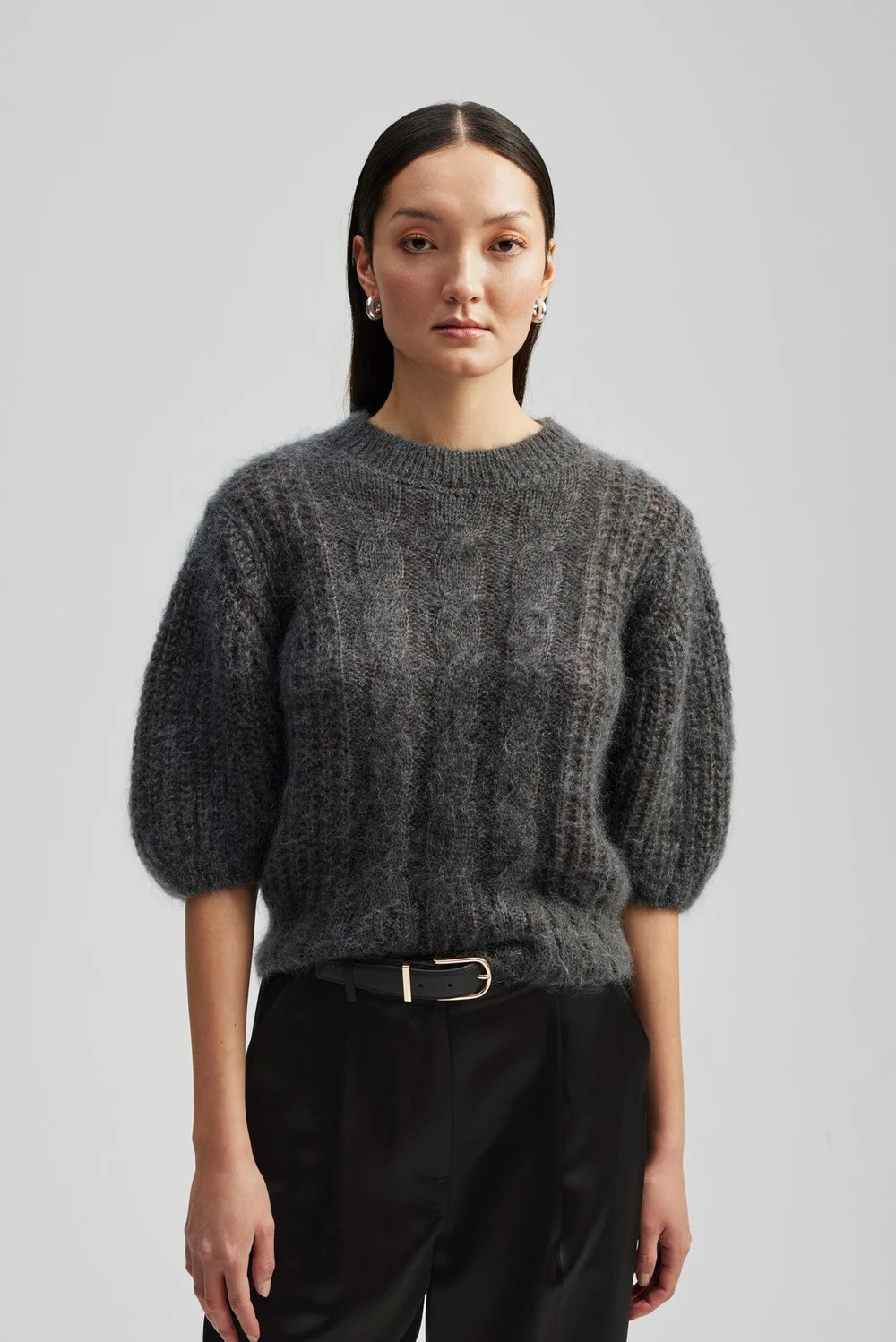 Charlie rounded buckle leather belt-Belter-By Malina-Aandahls