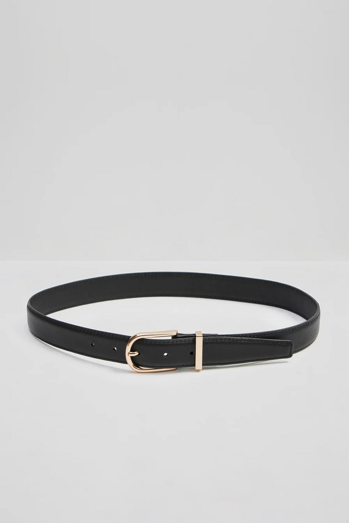 Charlie rounded buckle leather belt-Belter-By Malina-Aandahls