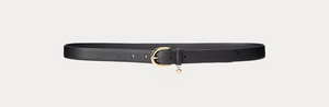 Charm crosshatch leatherbelt-Belter-Ralph Lauren-Aandahls