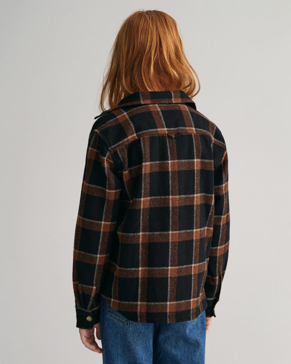 Checked shield overshirt-Jakke-Gant-Aandahls
