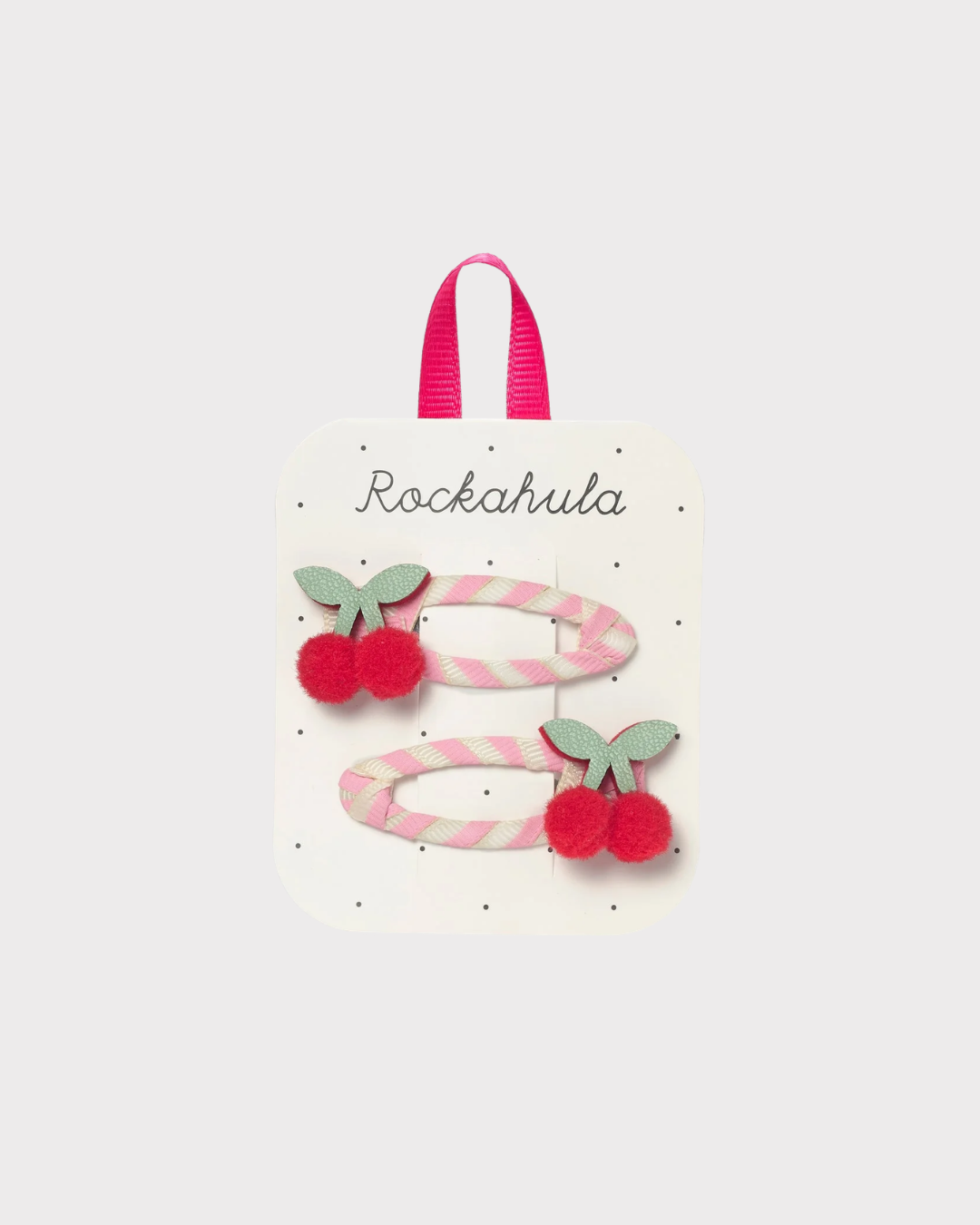 Cherry Kiss Stripy Clips-Hårpynt-Rockahula-Aandahls