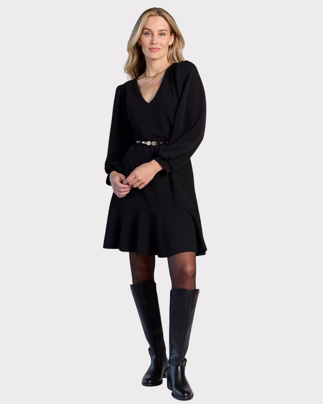 Cissy V L/S Scuba Crepe-Kjole-Floyd-Aandahls