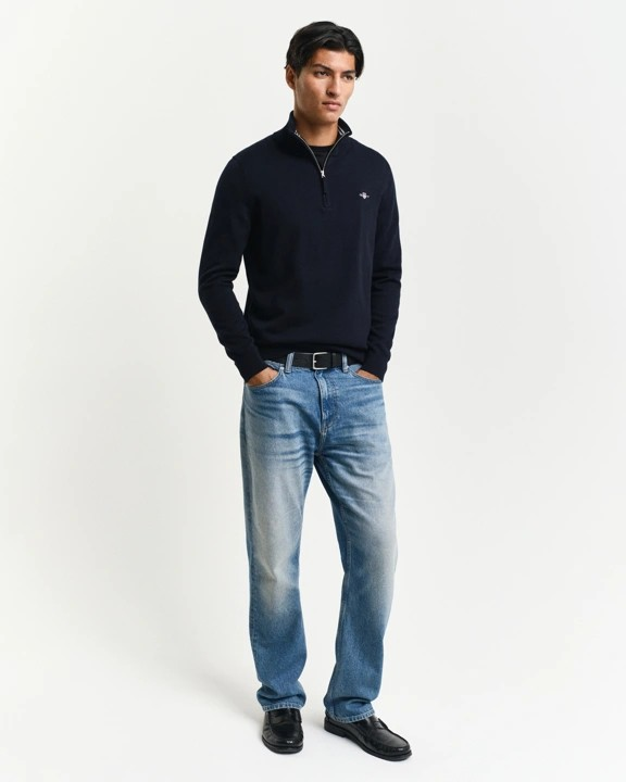 Classic Cotton Half Zip-Strikk-Gant-Aandahls