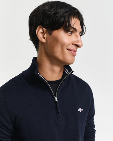 Classic Cotton Half Zip-Strikk-Gant-Aandahls