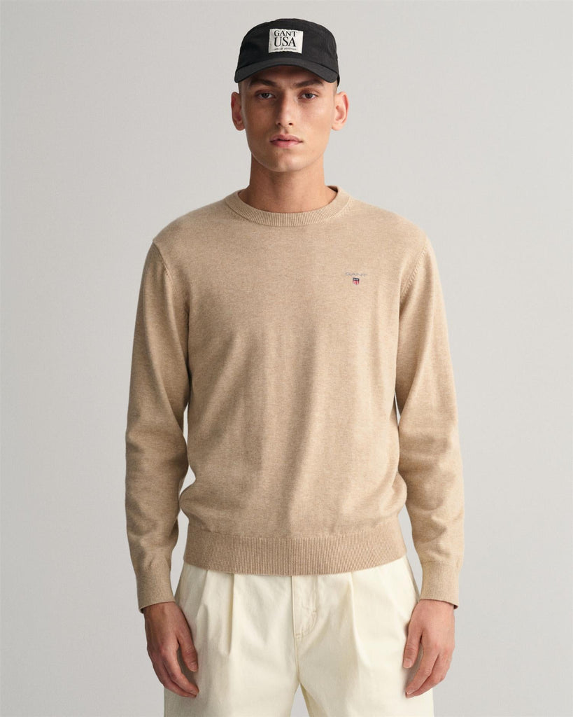 Classic cotton c-neck-Strikk-Gant-Aandahls