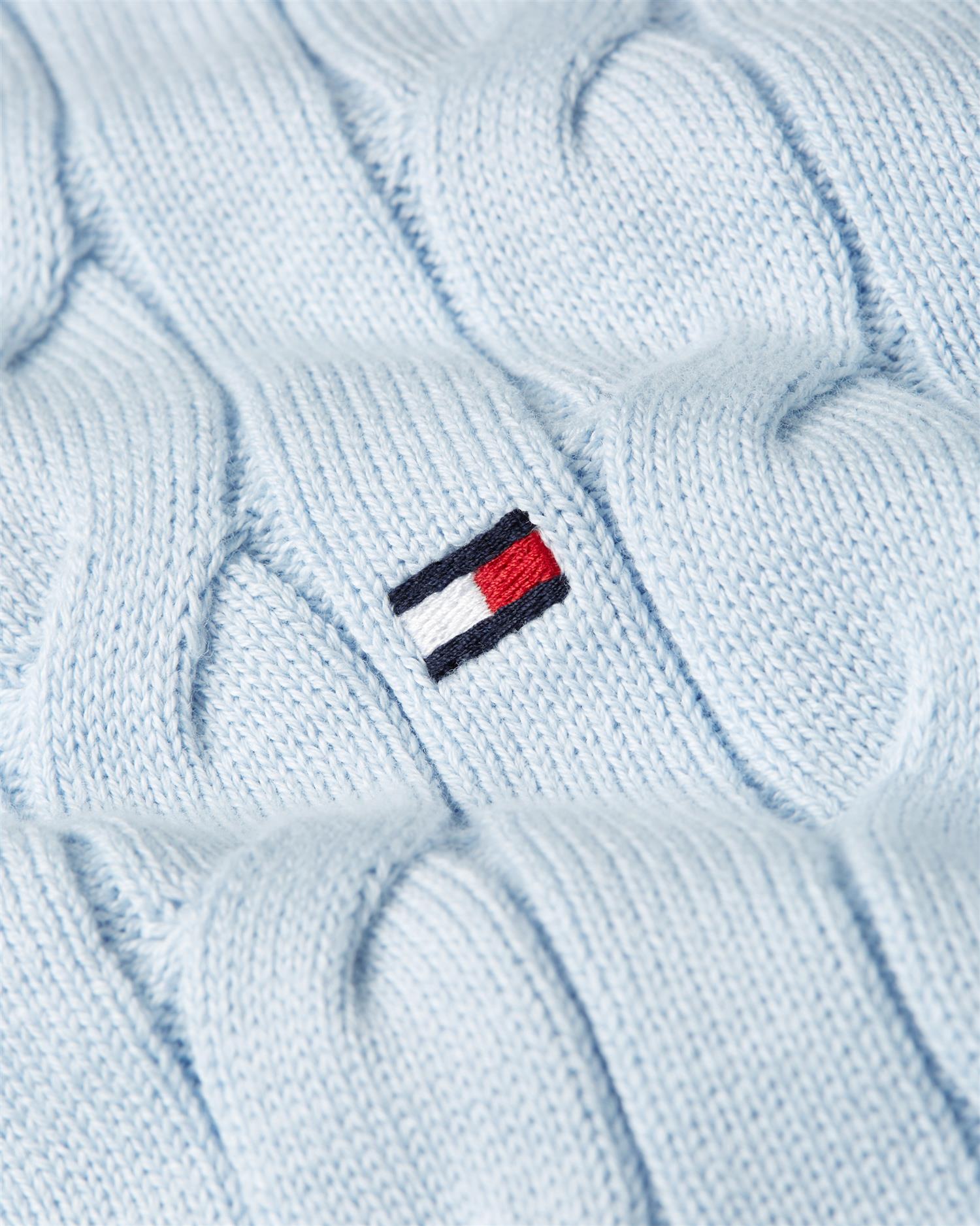 Classic cotton cable crew neck-Genser-Tommy Hilfiger-Aandahls