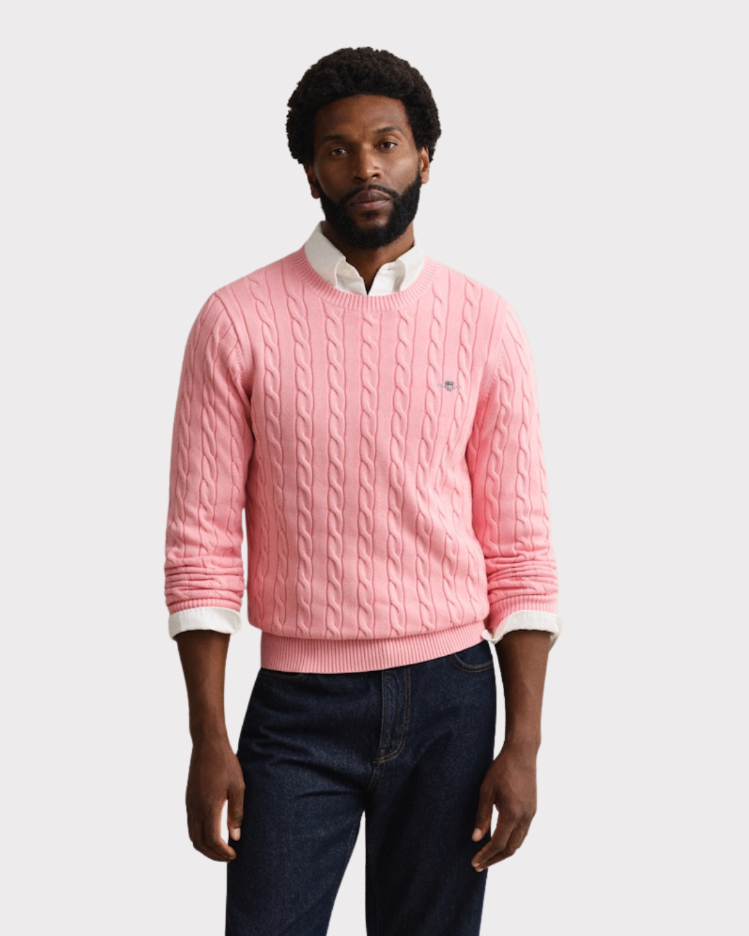 Cotton Cable C-Neck-Genser-Gant-Aandahls