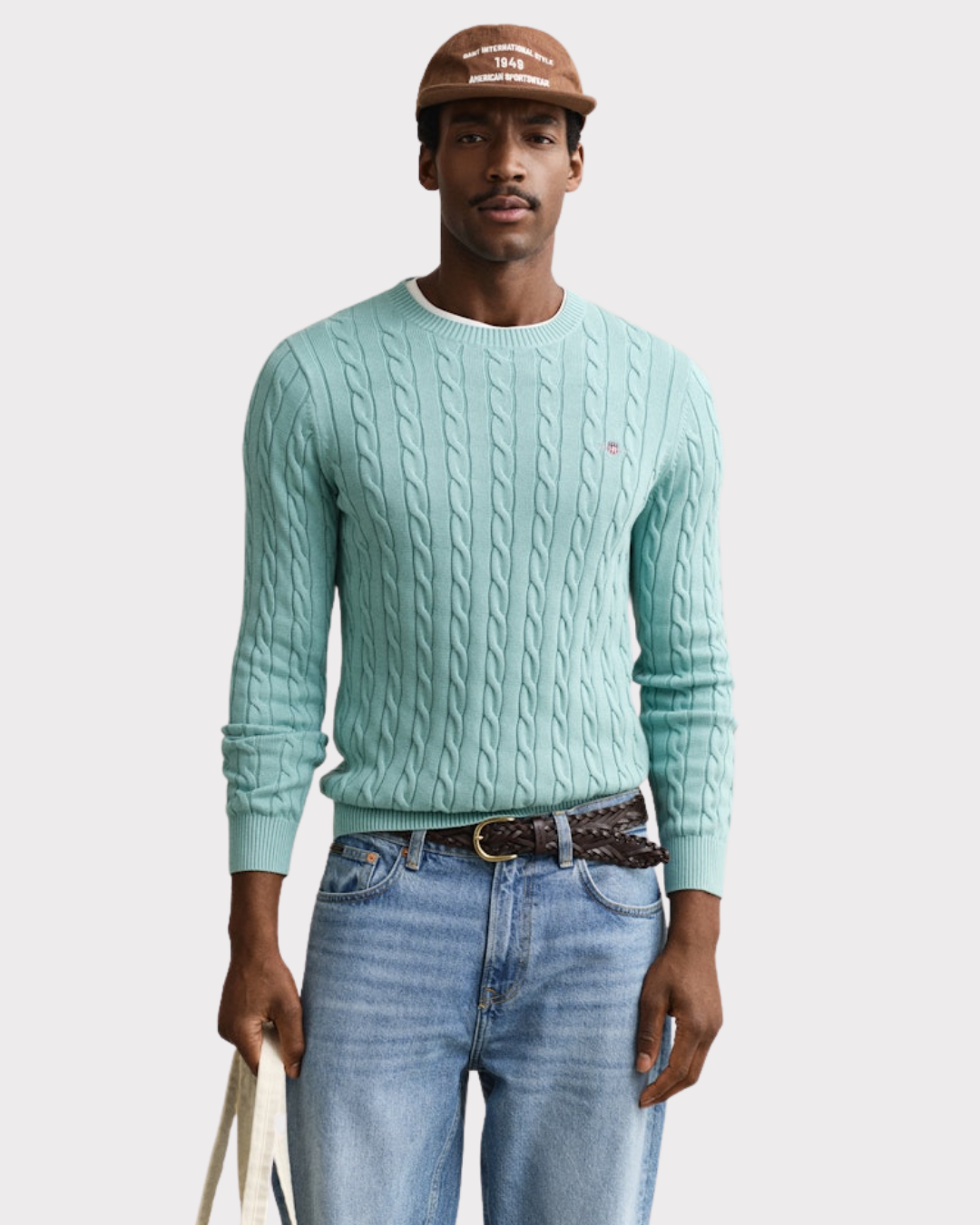Cotton Cable C-Neck-Genser-Gant-Aandahls
