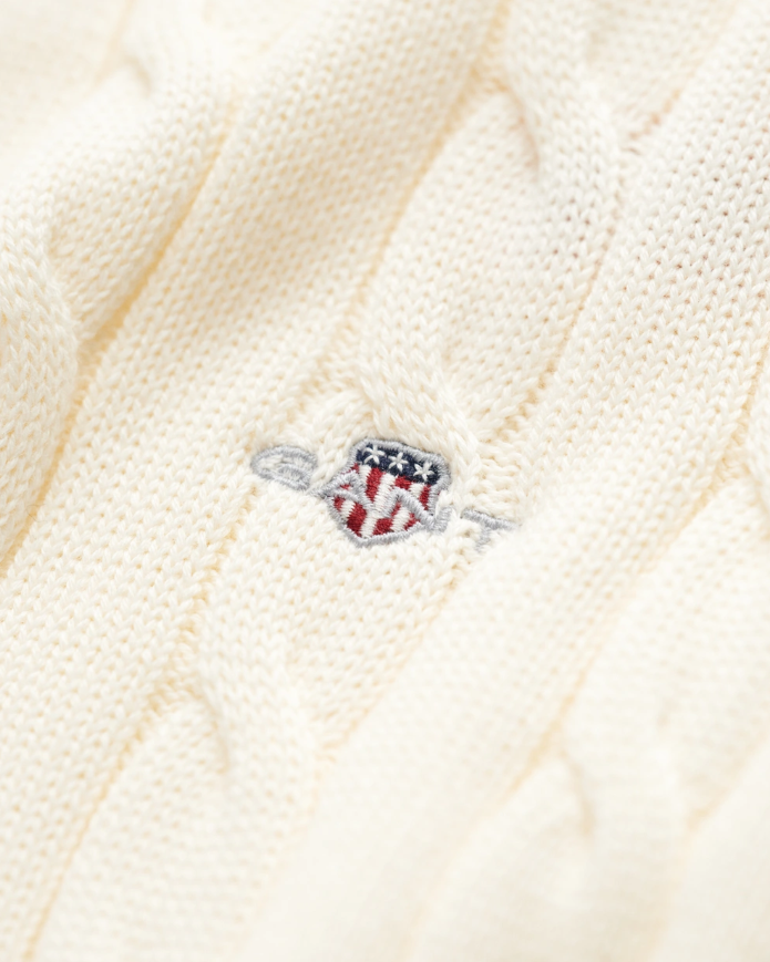 Cotton Cable Half Zip-Genser-Gant-Aandahls