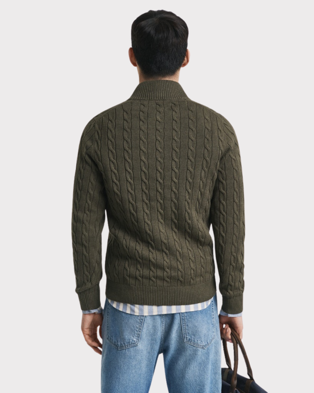 Cotton Cable Half Zip-Genser-Gant-Aandahls