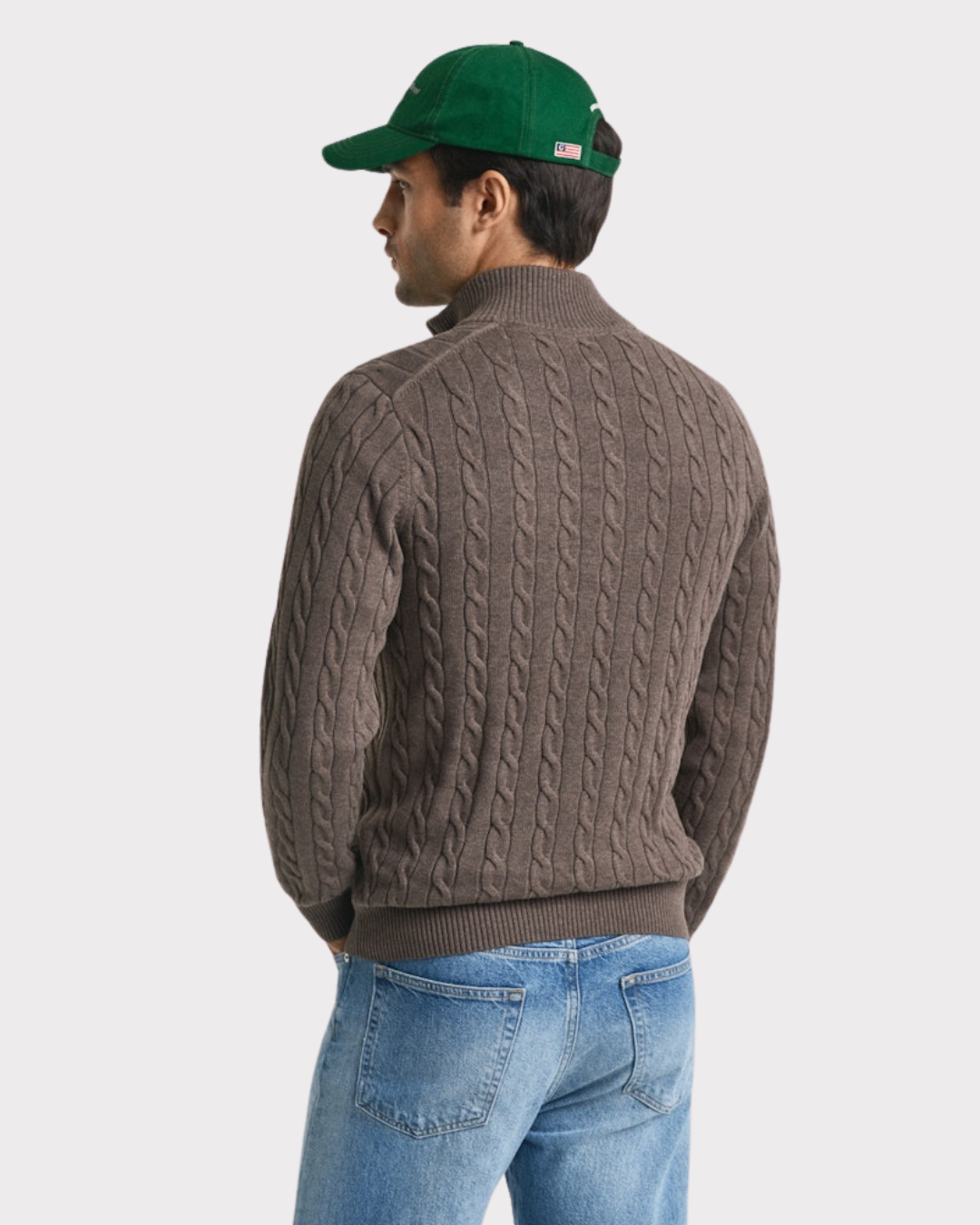 Cotton Cable Half Zip-Genser-Gant-Aandahls