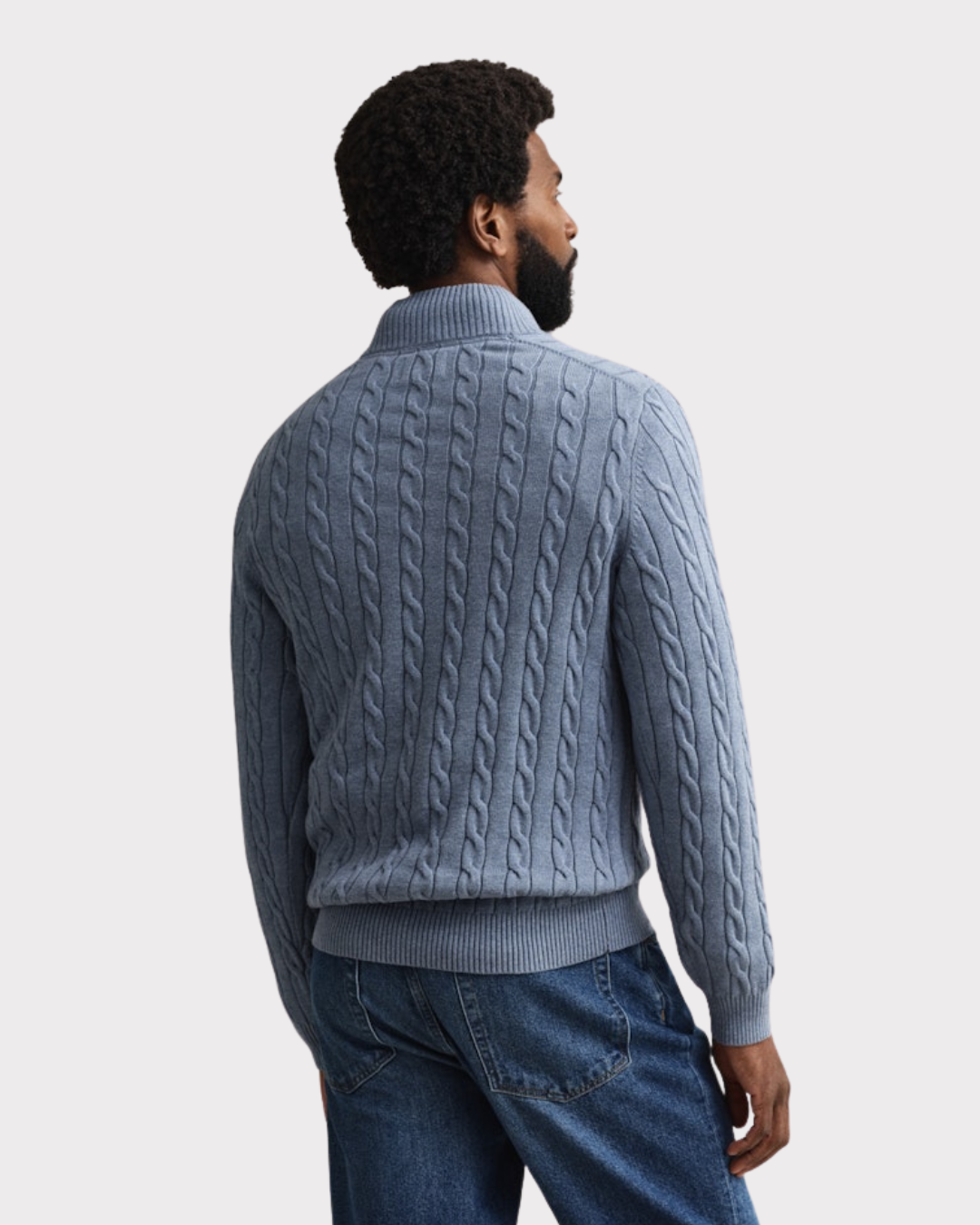 Cotton Cable Half Zip-Genser-Gant-Aandahls