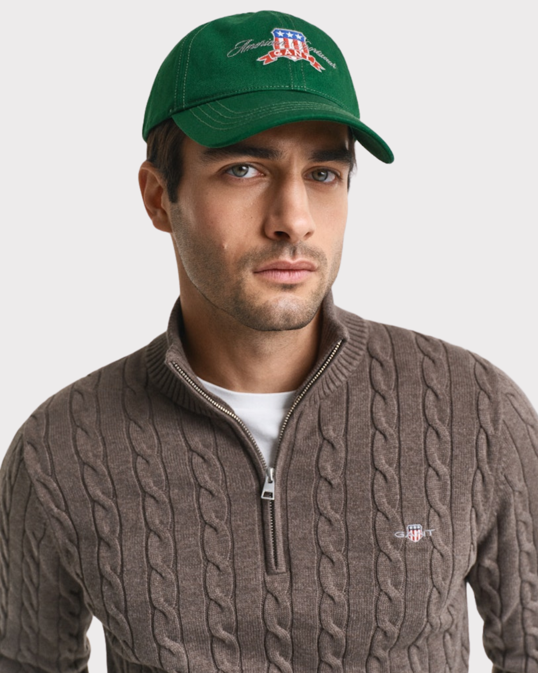 Cotton Cable Half Zip-Genser-Gant-Aandahls