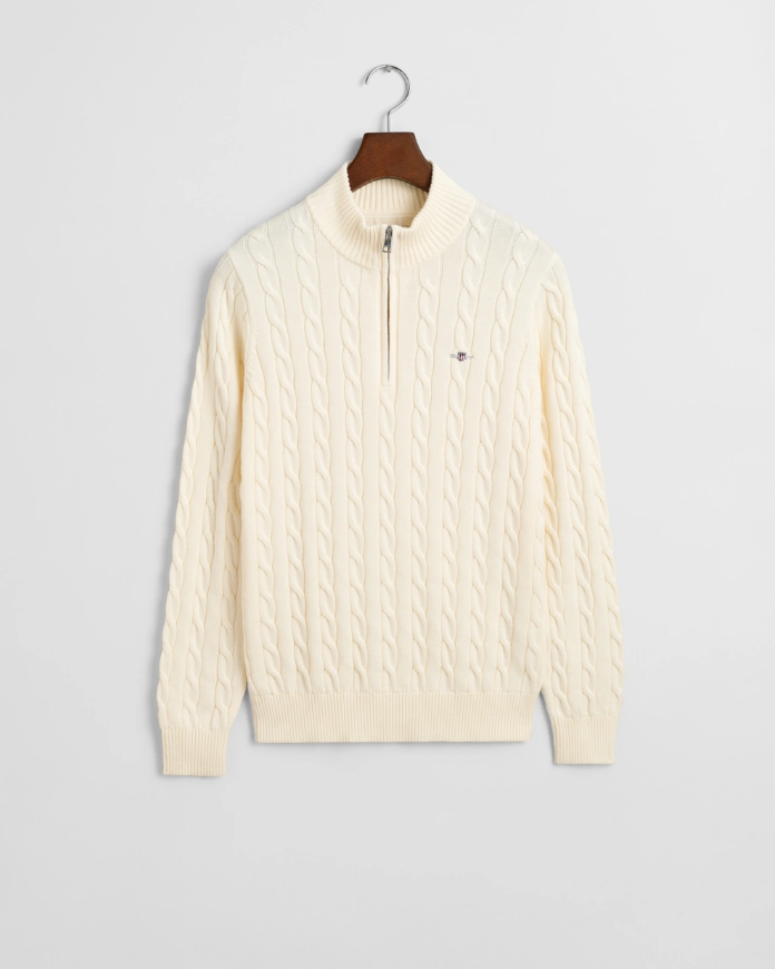 Cotton Cable Half Zip