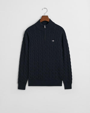 Cotton Cable Half Zip-Genser-Gant-Aandahls