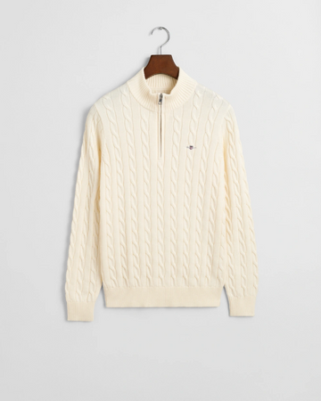 Cotton Cable Half Zip-Genser-Gant-Aandahls