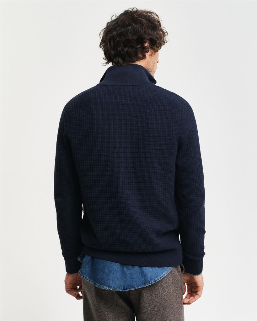 Cotton Textured Half Zip-Genser-Gant-Aandahls