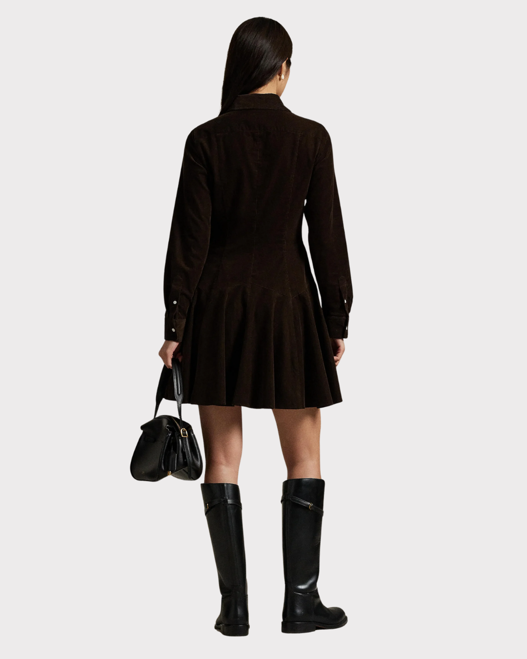 Cotton corduroy a- line dress-Kjole-Polo Ralph Lauren-Aandahls