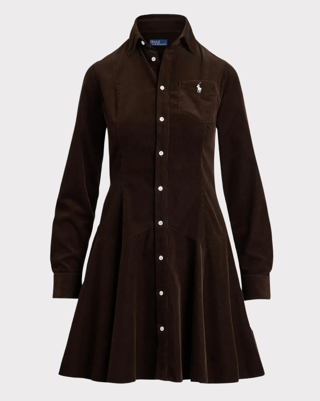 Cotton corduroy a- line dress-Kjole-Polo Ralph Lauren-Aandahls