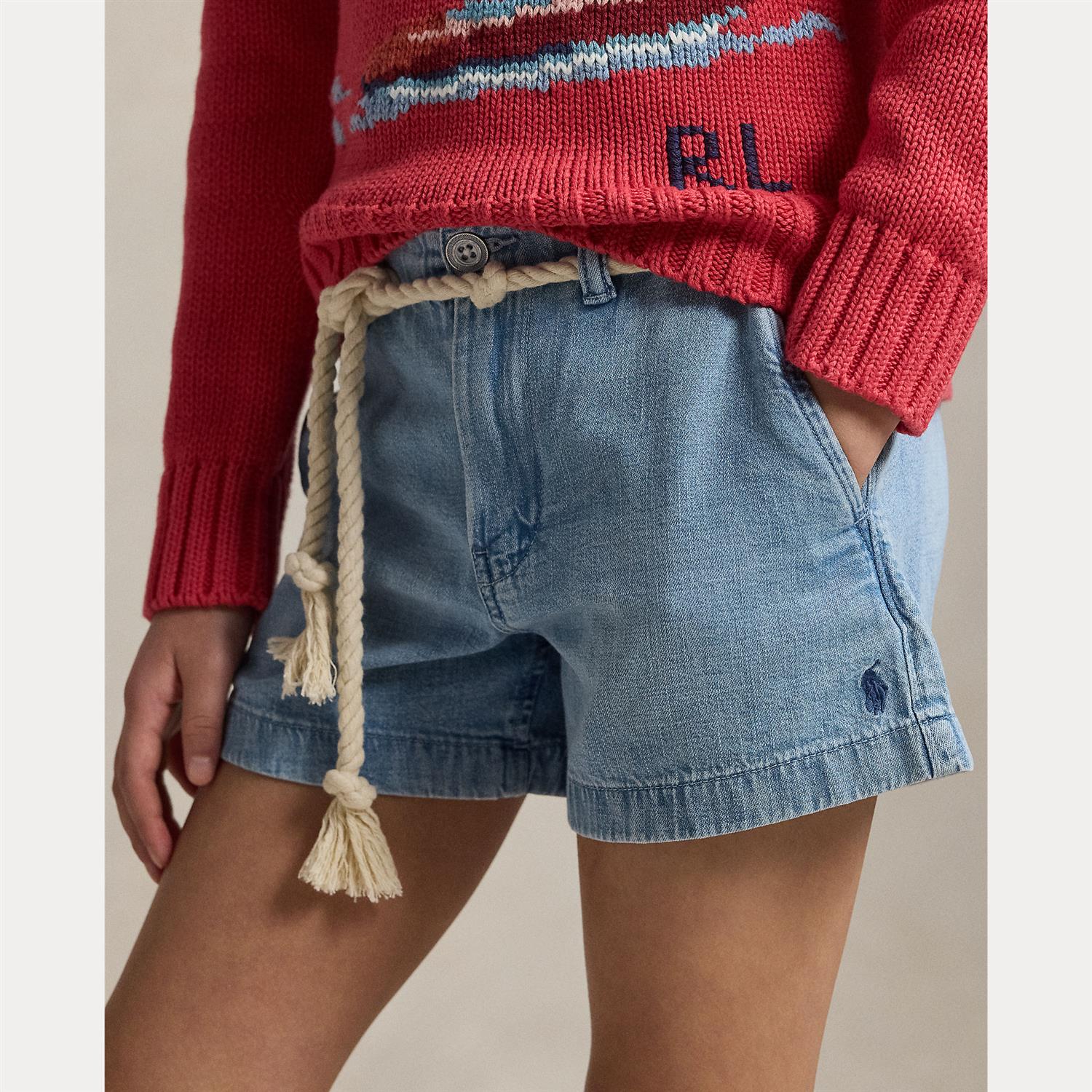 Cotton denim short-Shorts-Polo Ralph Lauren-Aandahls