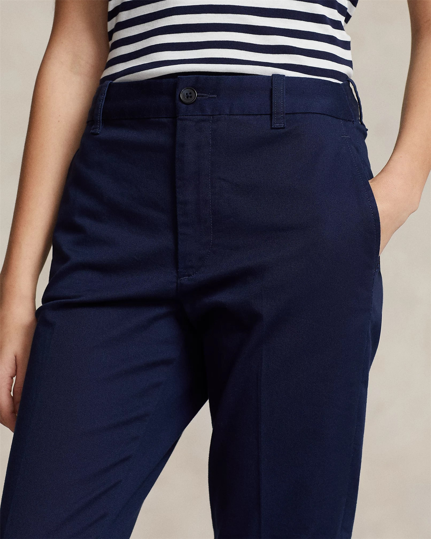 Cropped slim fit twill chino-Bukse-Polo Ralph Lauren-Aandahls
