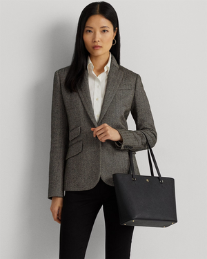 Crosshatch leather karly tote-Veske-Ralph Lauren-Aandahls