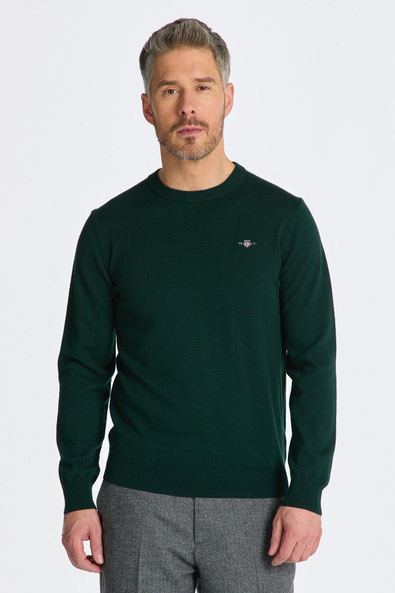 Ctn/Wo C-Neck-Strikk-Gant-Aandahls