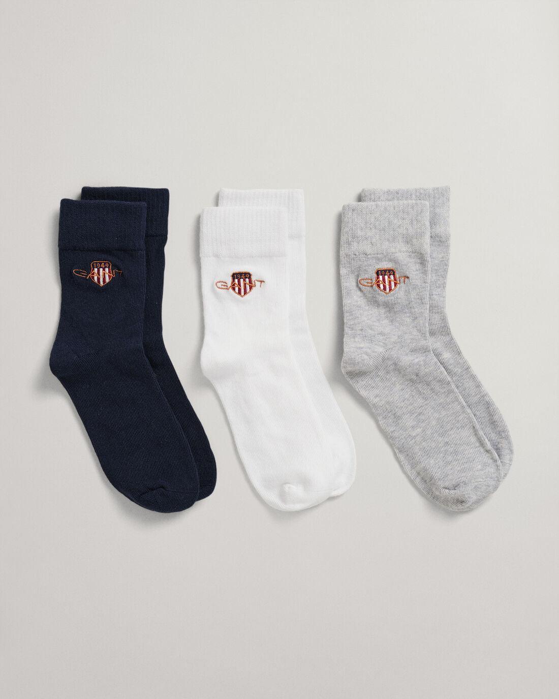 D1. ARCHIVE SHIELD SOCKS 3-PACK-Accessories-Gant-Aandahls