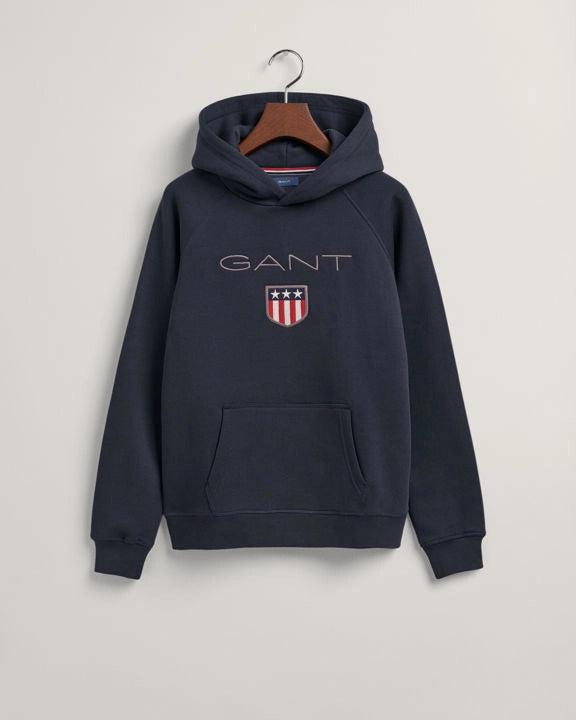 D1.Retro Shield Hoodie-Genser-Gant-Aandahls