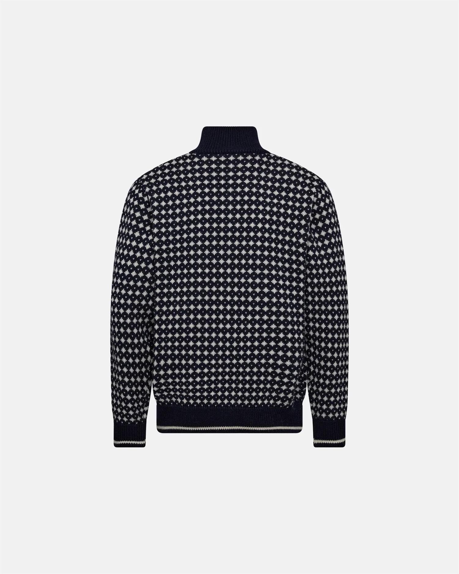 DOVRE KNITTED ZIP PULLOVER-Sweat-Dovre-Aandahls