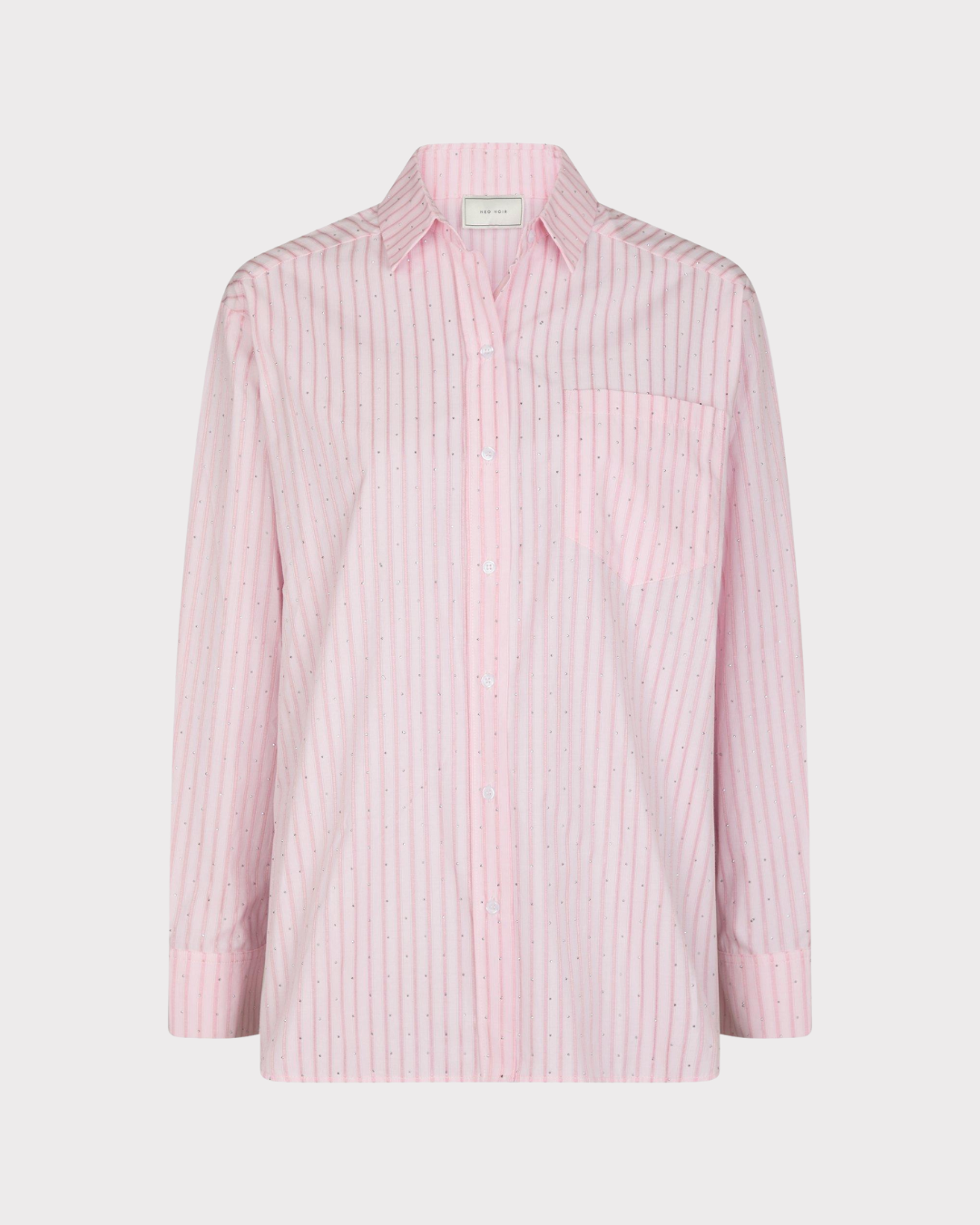 Dalma Soft Stripe Shirt-Skjorte-Neo Noir-Aandahls