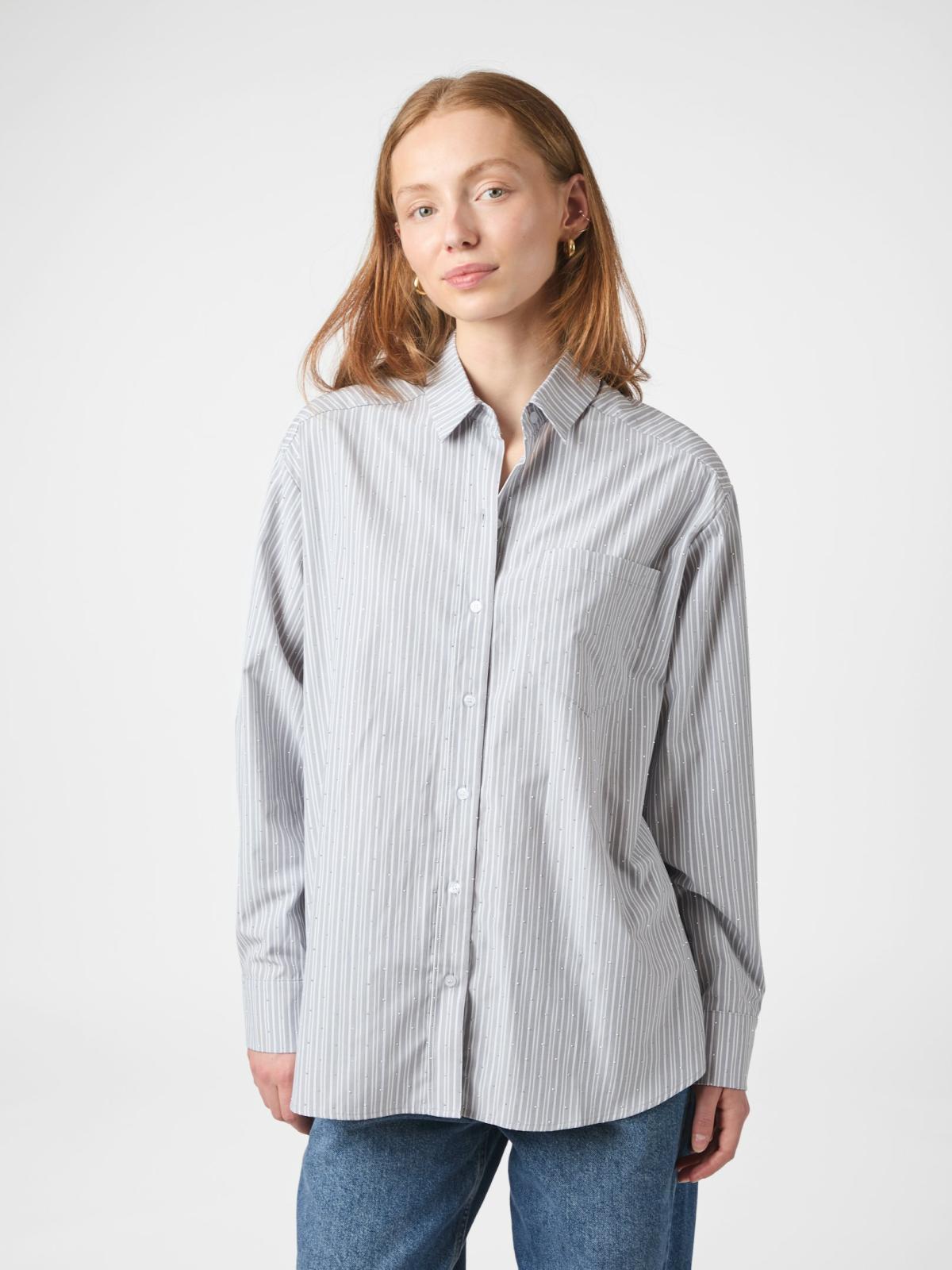 Damlm Stripe Stone Shirt-Topp-Neo Noir-Aandahls