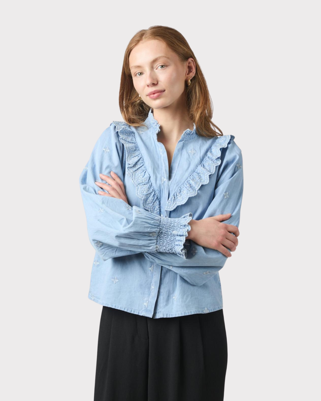 Degas Denim Blouse-Overdel-Neo Noir-Aandahls