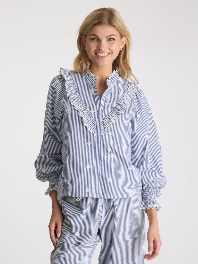 Degas Stripe Blouse-Bluser-Neo Noir-Aandahls