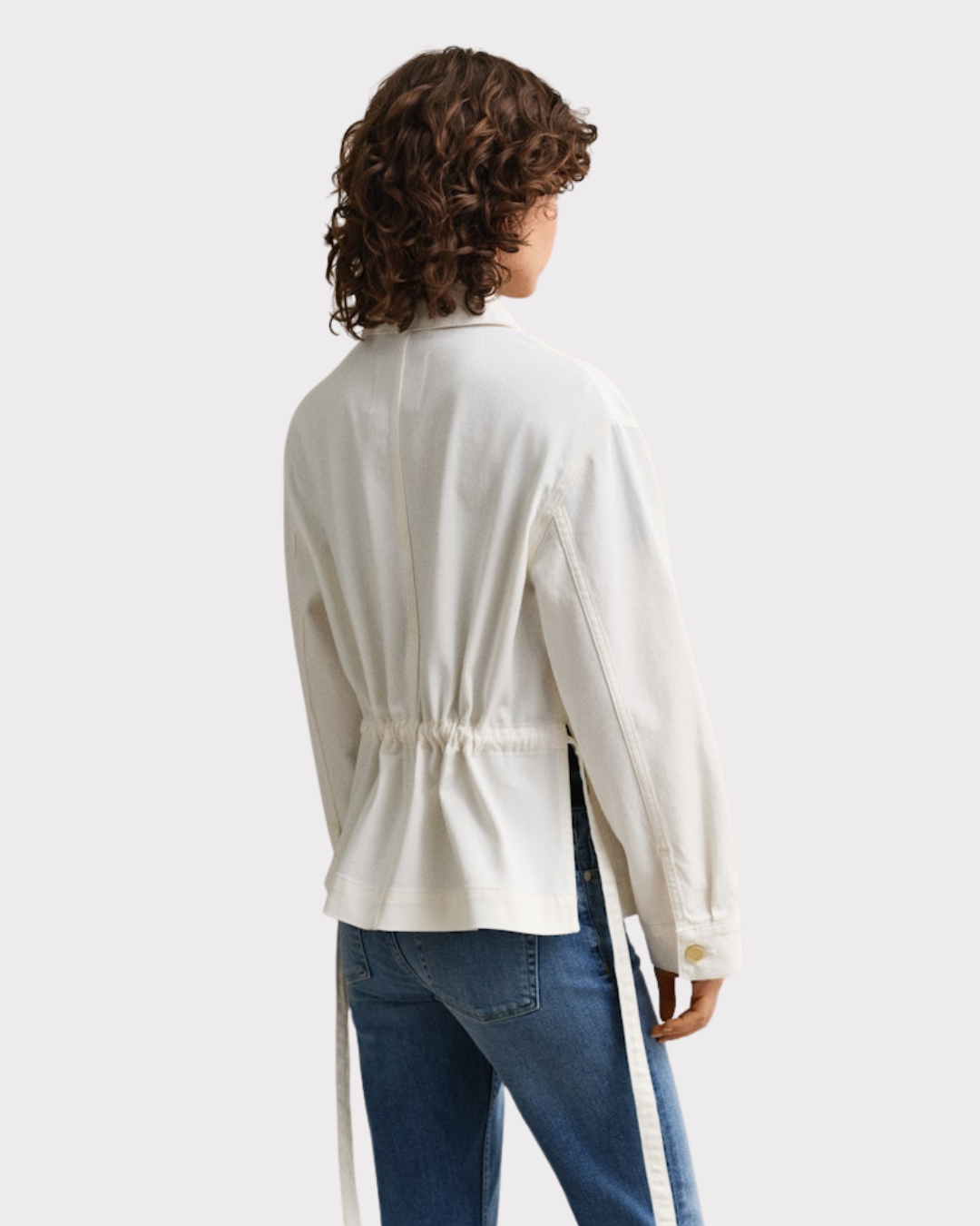 Denim Jacket With Tie Detail-Yttertøy-Gant-Aandahls