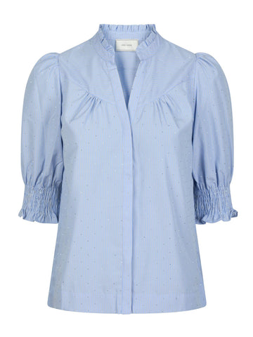 Diana B Stripe Stone Blouse-Bluser-Neo Noir-Aandahls