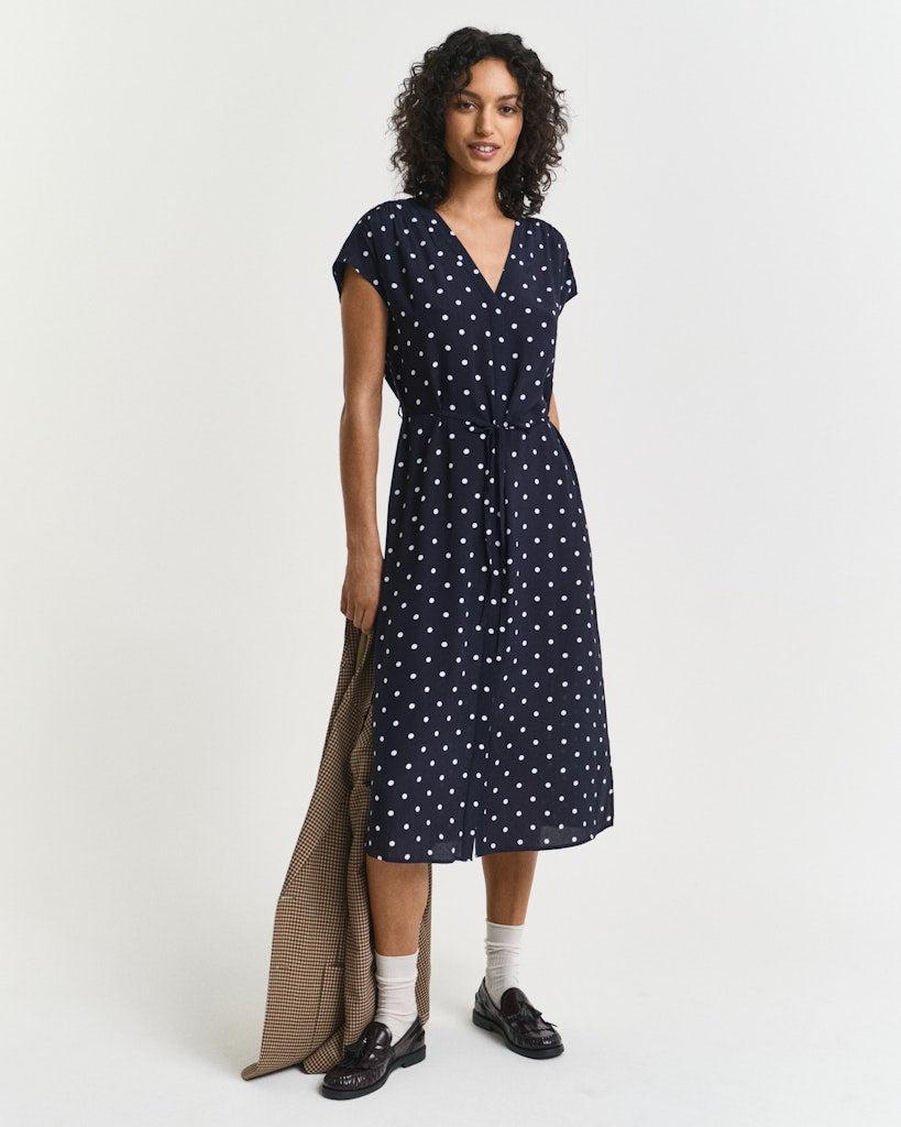 Dot print caftan dress-Kjole-Gant-Aandahls