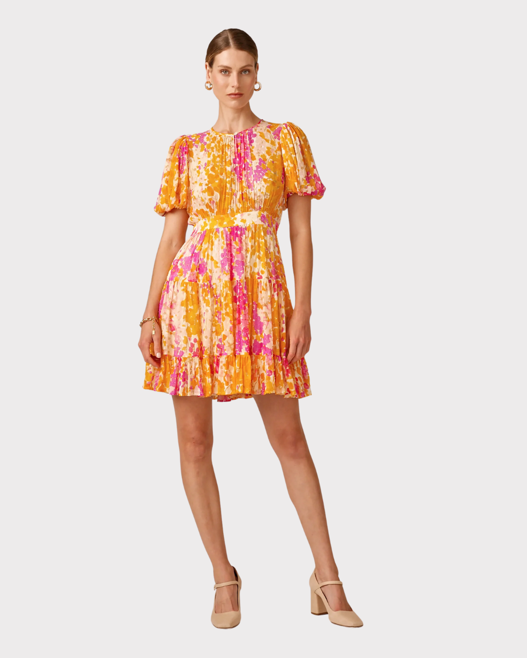 Dotted Georgette Mini Dress-Kjole-ByTimo-Aandahls