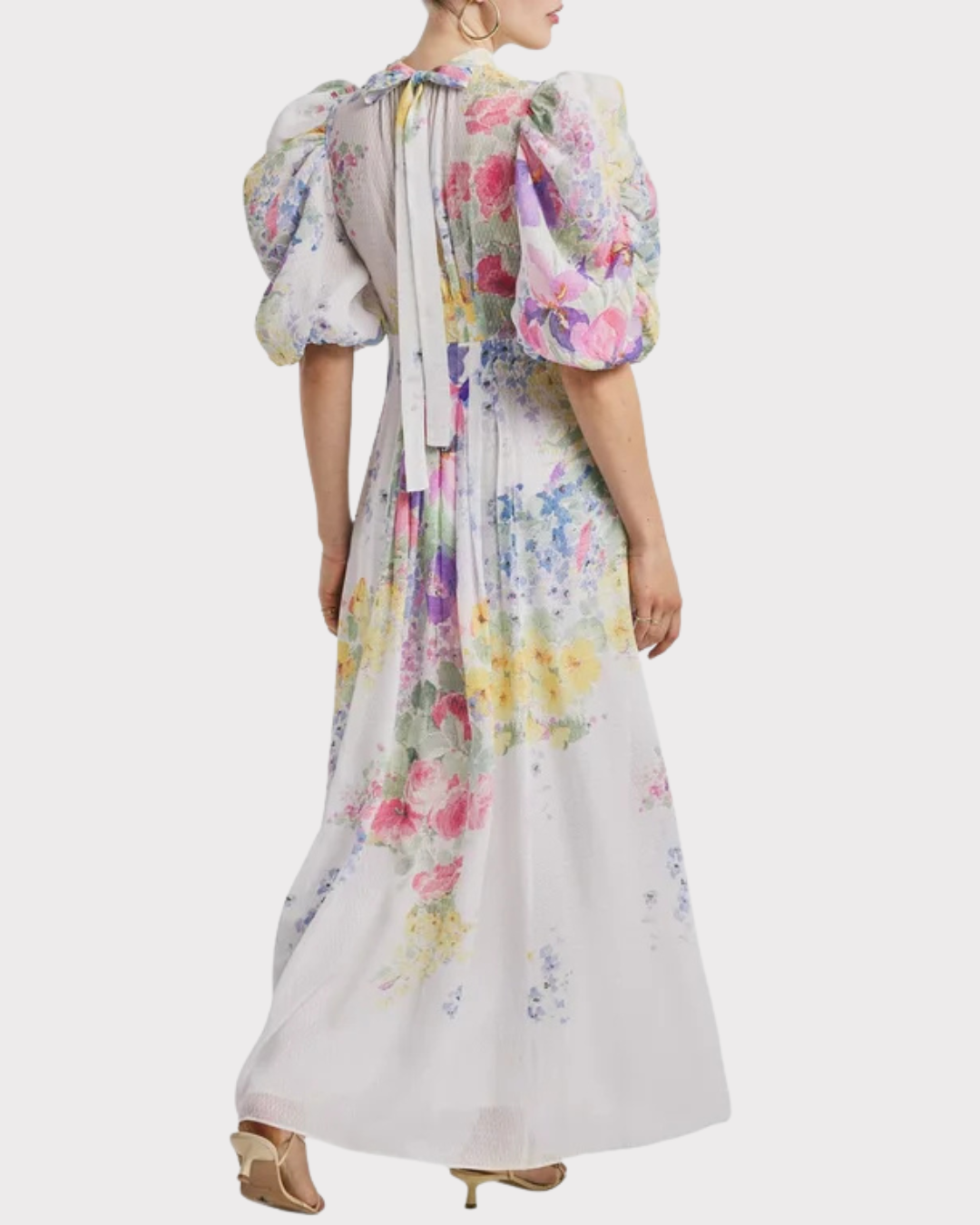 Dotted Georgette Tieback Gown-Kjole-ByTimo-Aandahls