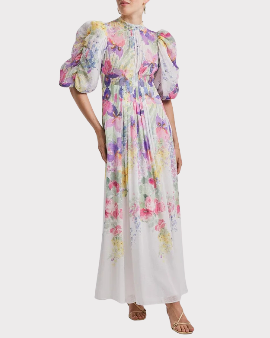 Dotted Georgette Tieback Gown-Kjole-ByTimo-Aandahls