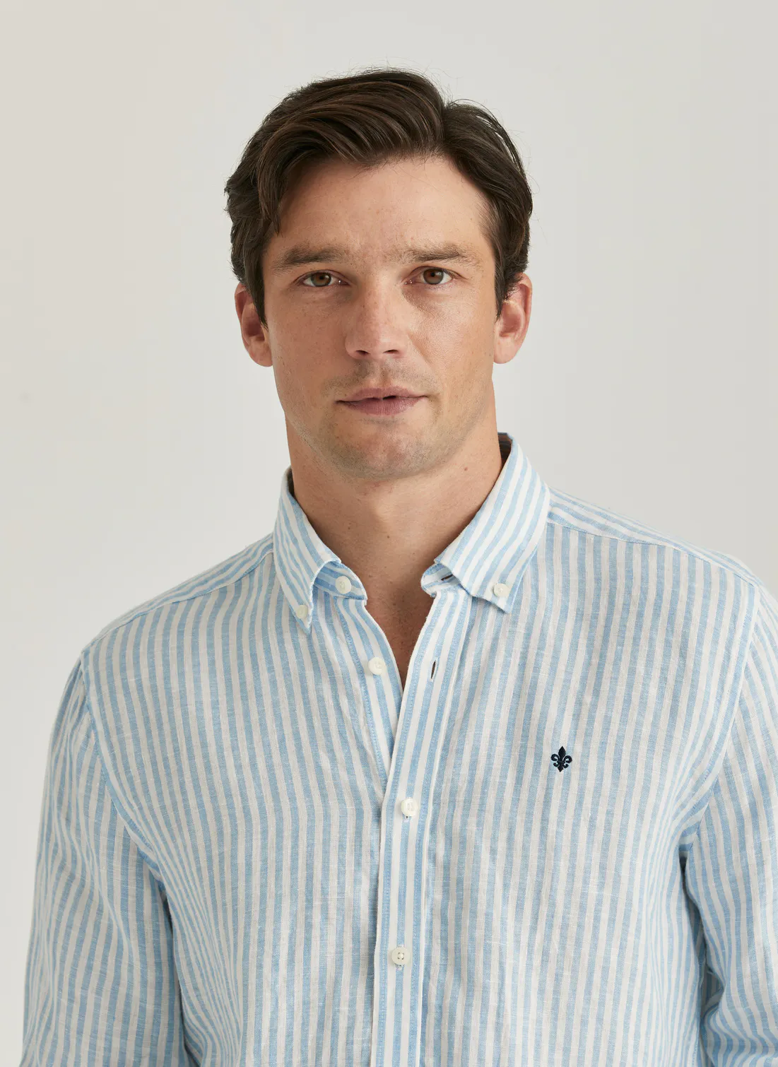 Douglas Linen Stripe Shirt-Classic Fit-Skjorter-Morris-Aandahls