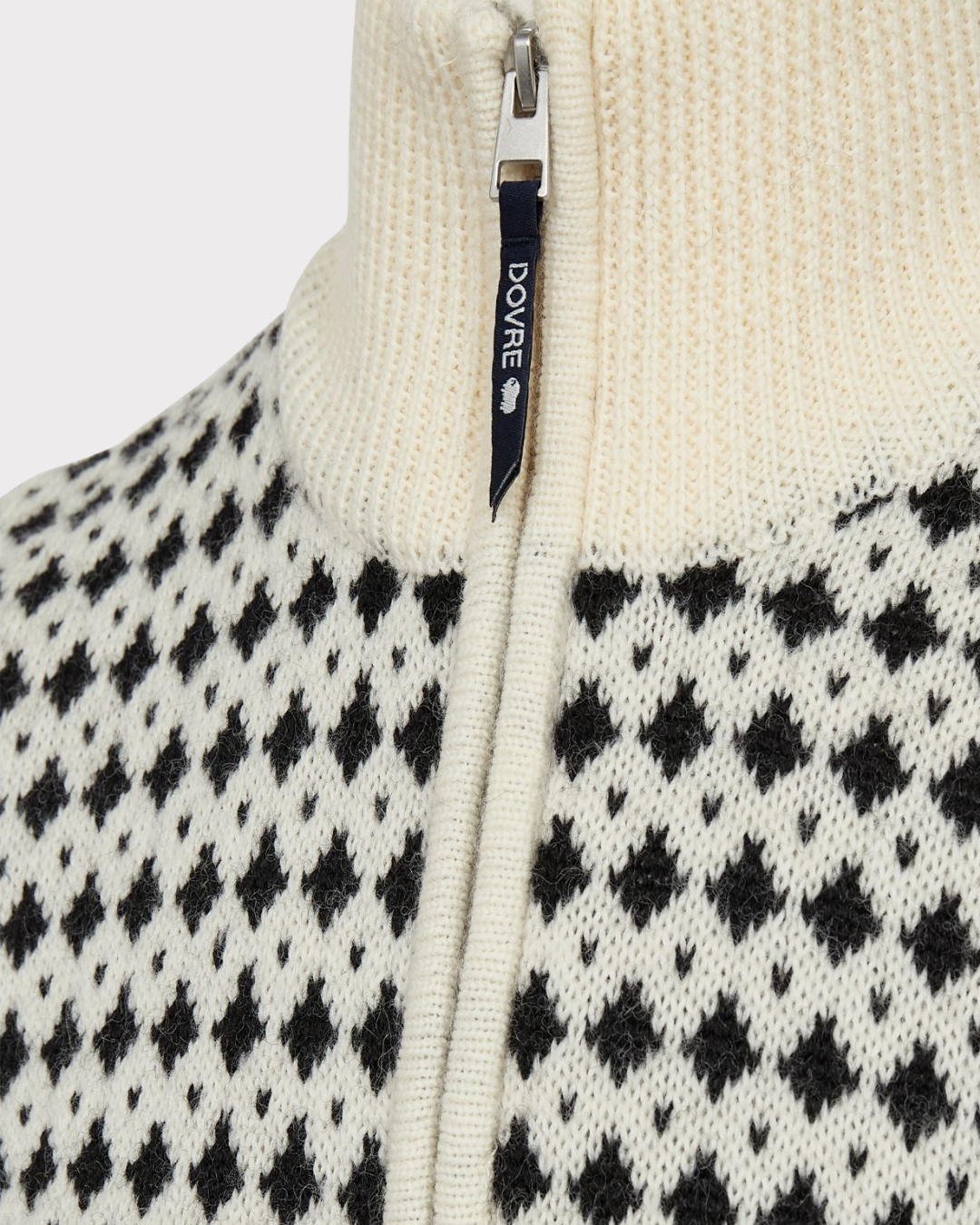 Dovre Knitted Zip Pullover.-Genser-Dovre-Aandahls