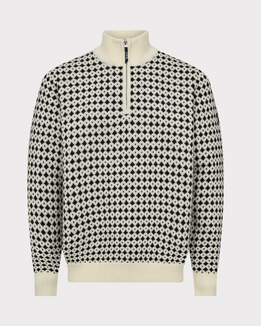 Dovre Knitted Zip Pullover.-Genser-Dovre-Aandahls