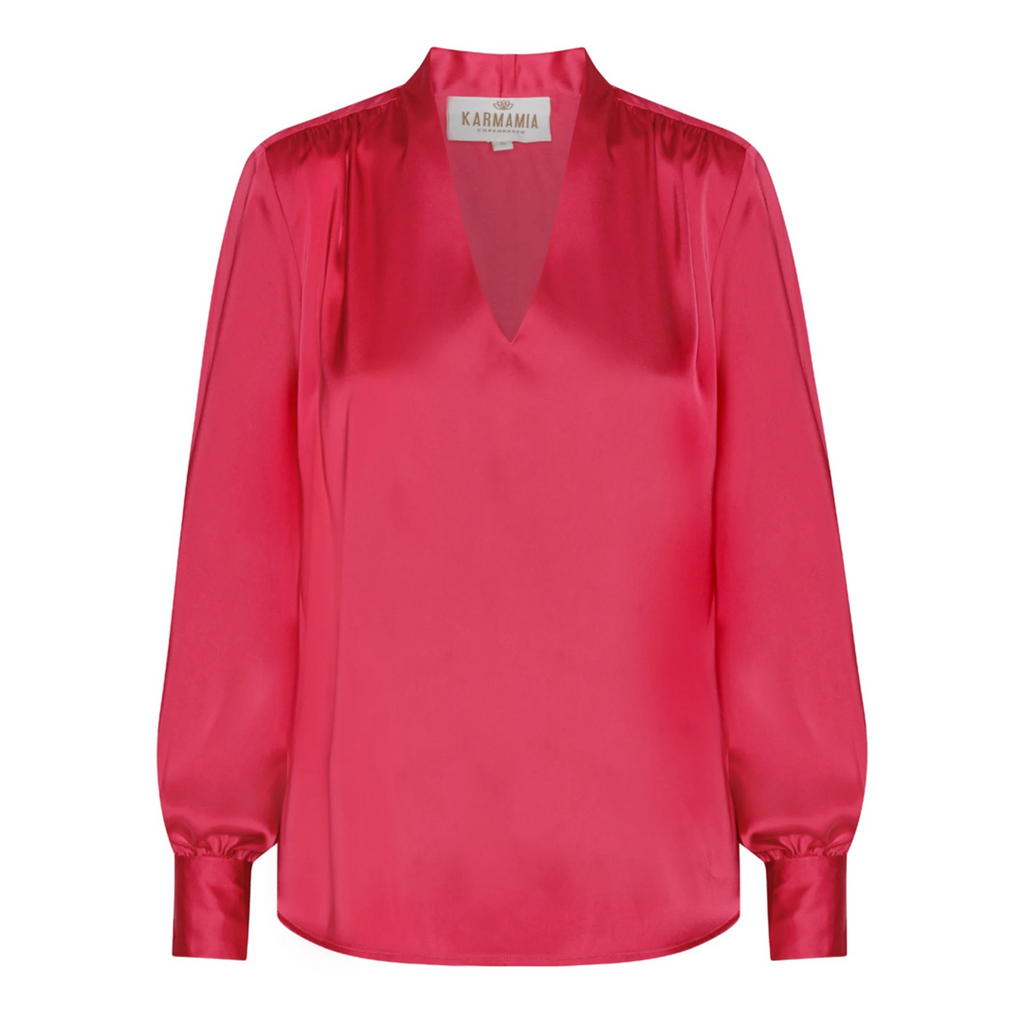 Edith Blouse - Semi Rich Deep Pink-Bluser-Karmamia-Aandahls