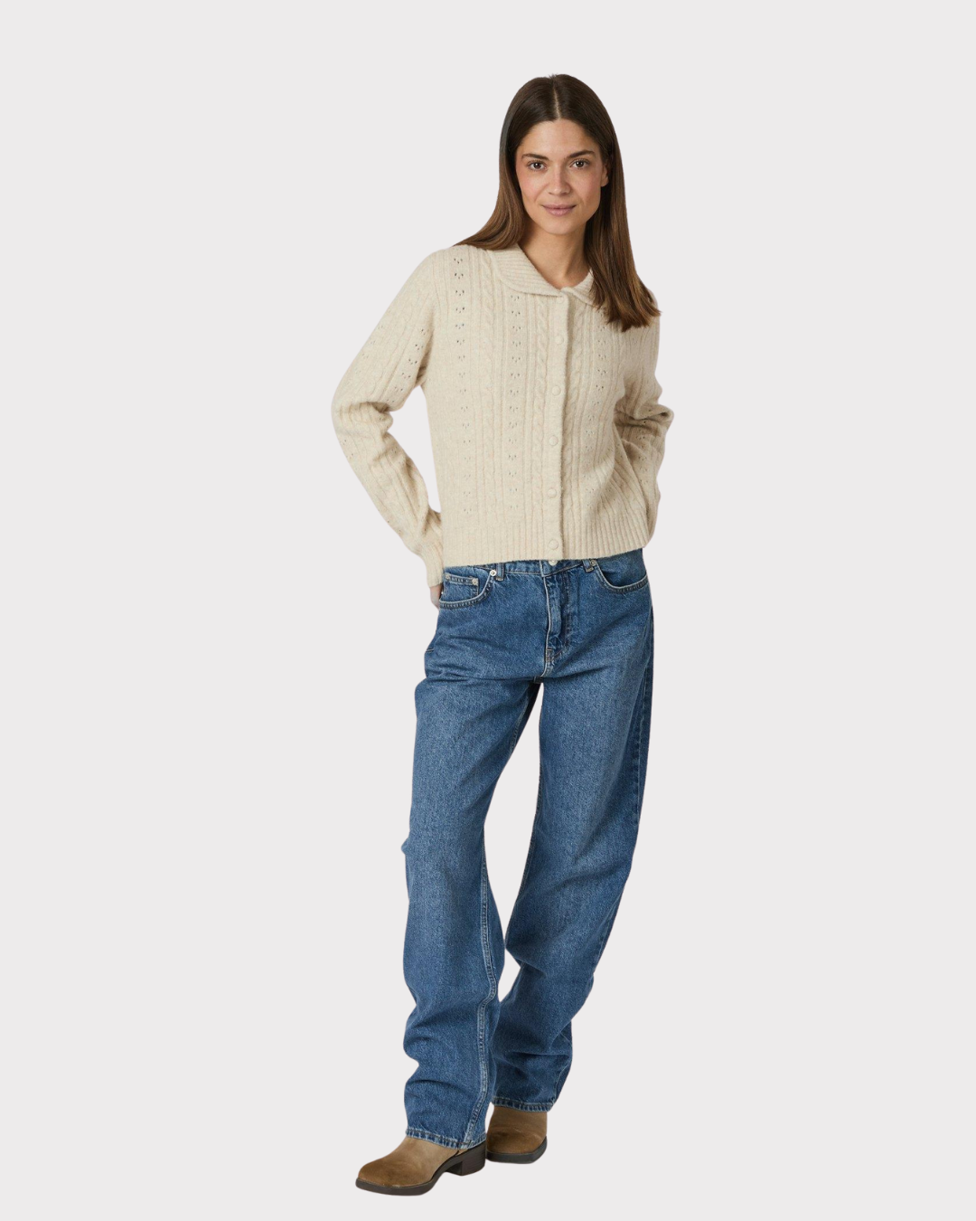 Emelie Knit Cardigan-CARDIGAN-Neo Noir-Aandahls