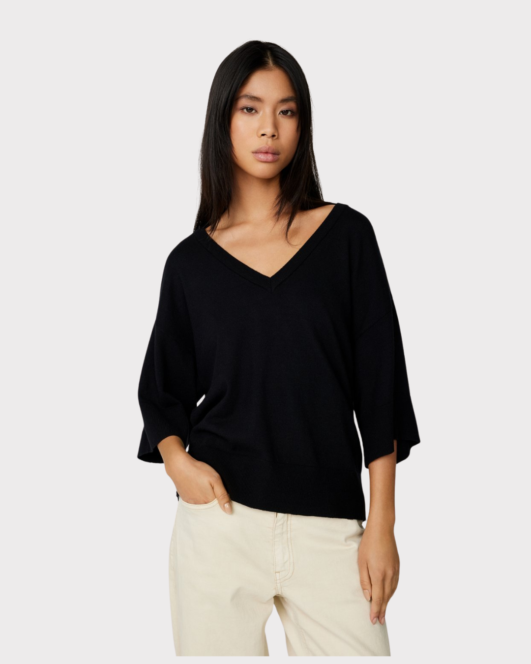 Eslina Rachelle 2/4 V Pullover-Topp-MSCH Copenhagen-Aandahls