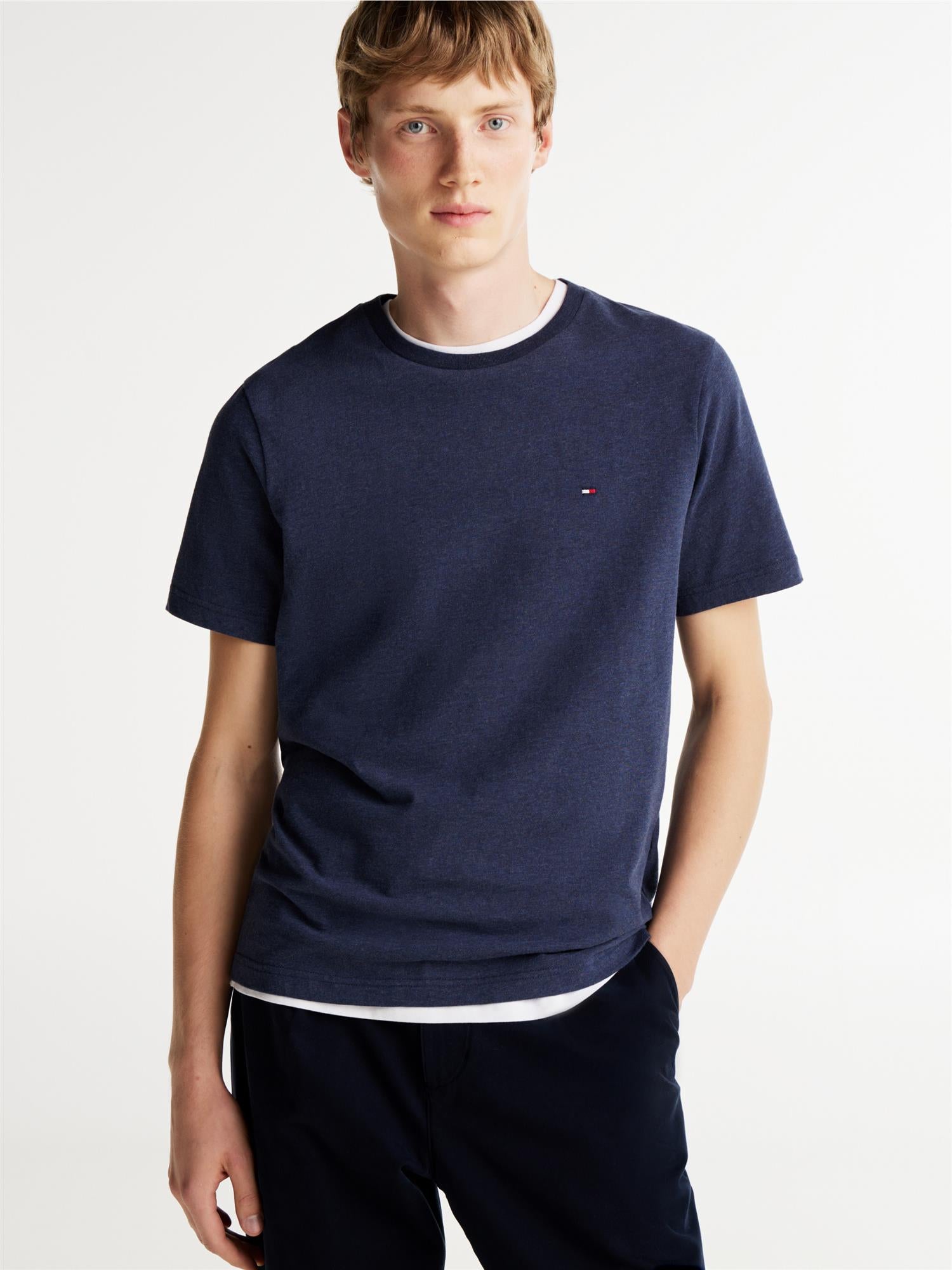 Essential reg fit heather tee-T-shirt-Tommy Hilfiger-Aandahls