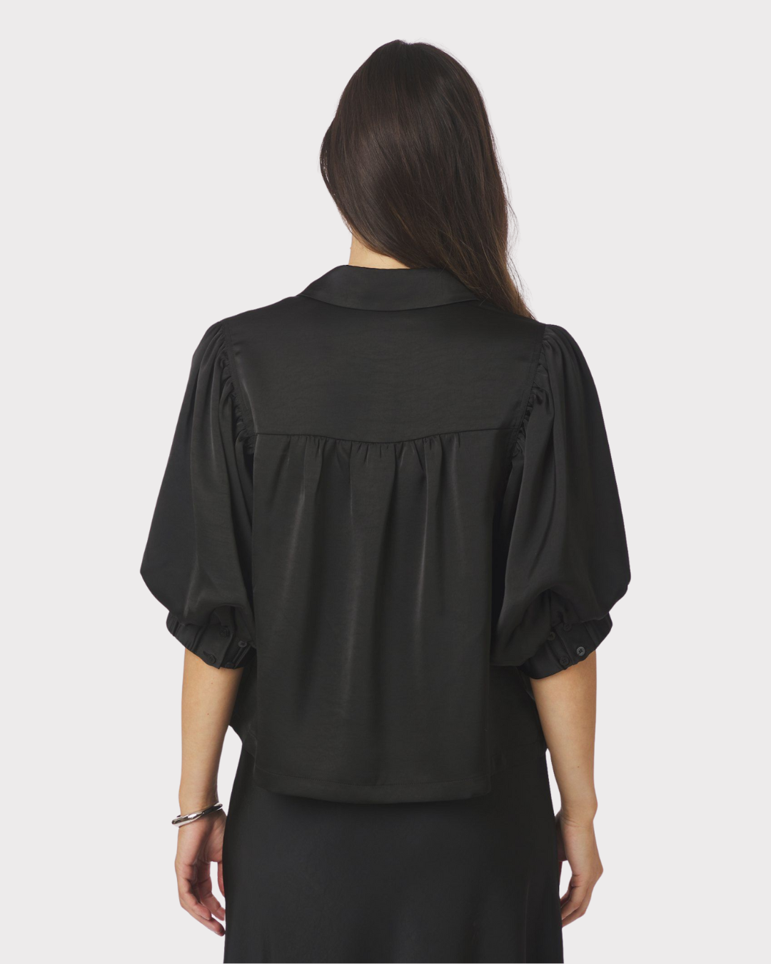 Etta Heavy Sateen Shirt-Overdel-Neo Noir-Aandahls